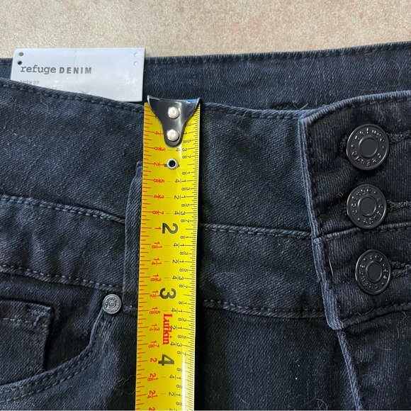 NWT Refuge Denim Black Push Up High Rise Skinny Jeans - Picture 11 of 14